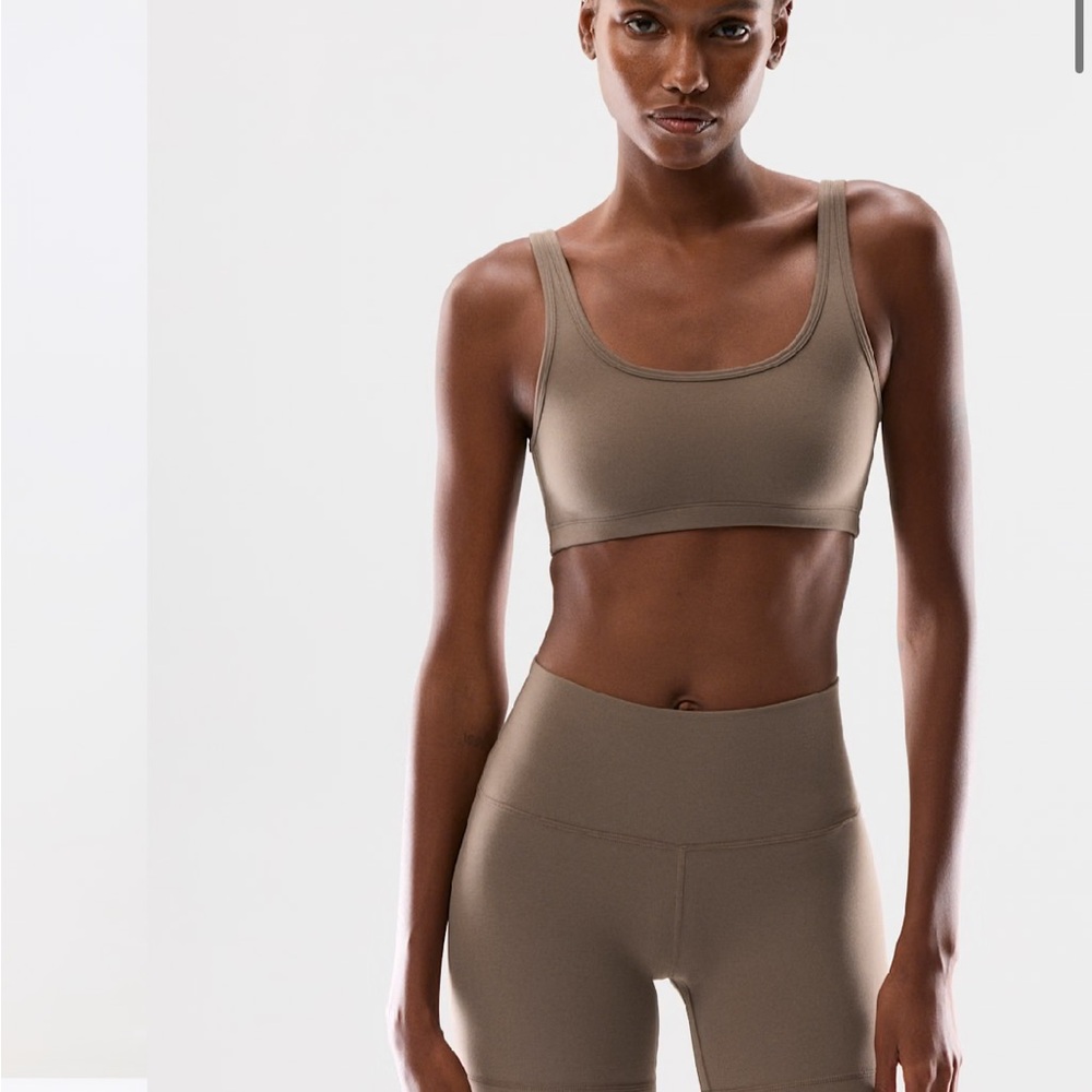 TNA Taupe Sports Bra and Leggings Set